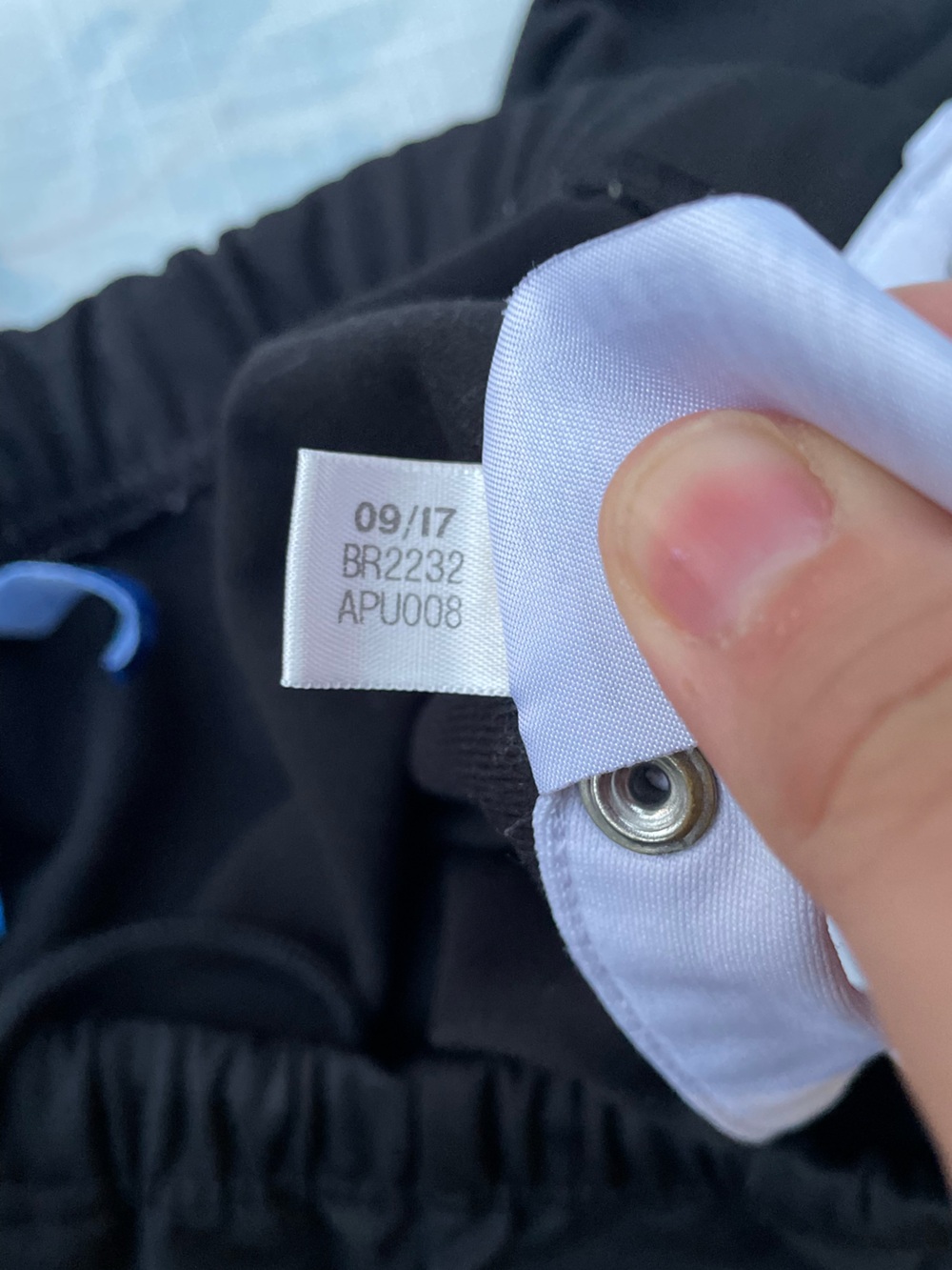 adidas Tear-away Black and White Joggers with Side Stripes - Picture 4 of 5